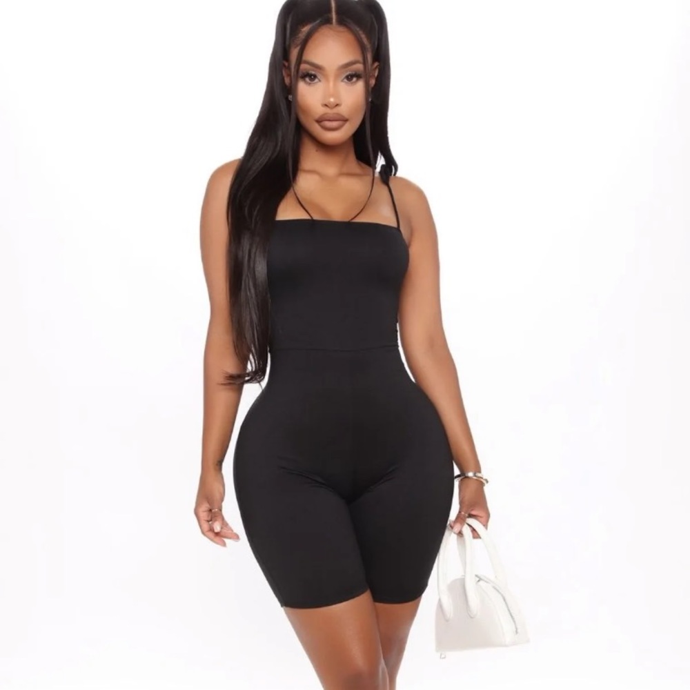 Fashion Nova Biker Short Romper
